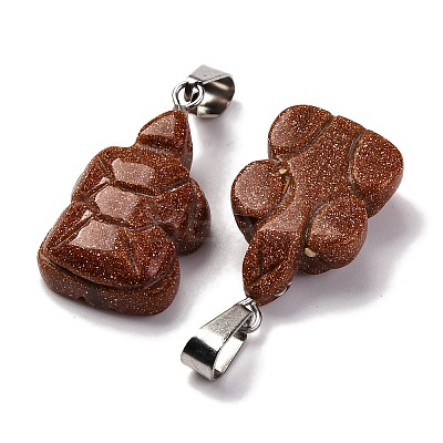 Synthetic Goldstone Pendants G-B127-06P-11-1