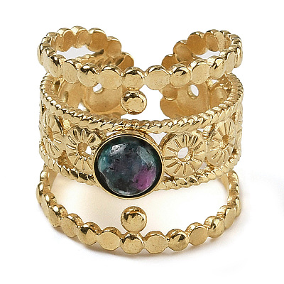 Natural & Synthetic Gemstone Finger Rings RJEW-U027-03G-1