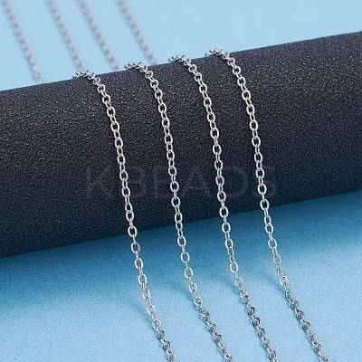 Non-Tarnish 3.28 Feet 304 Stainless Steel Cable Chains X-CHS-F007-01P-A-1