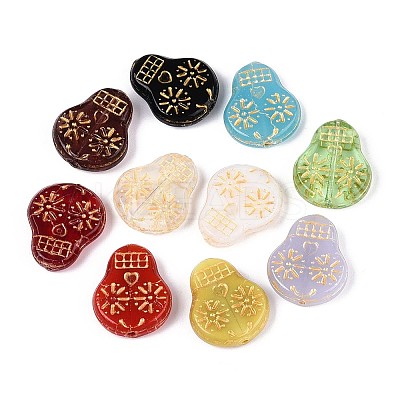 Skull Glass Beads GLAA-T025-60M-1