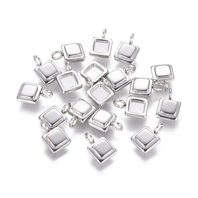 Non-Tarnish 304 Stainless Steel Pendant Cabochon Settings STAS-F222-024-1