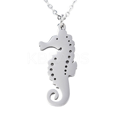 Non-Tarnish 201 Stainless Steel Pendant Necklaces NJEW-T009-JN074-1-45-1