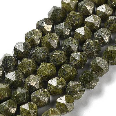 Natural Pyrite Beads Strands G-G030-A03-02-1