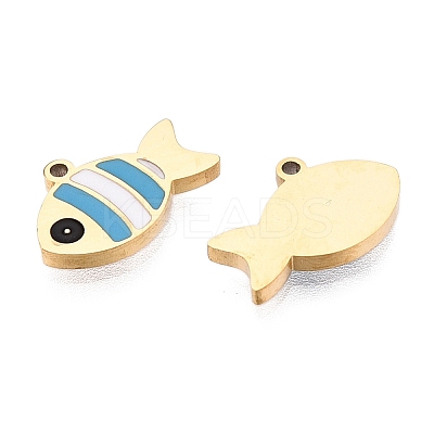 Ion Plating(IP) 316L Surgical Stainless Steel Charms STAS-D035-01B-G-01-1