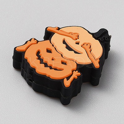 Halloween Themed Food Grade Eco-Friendly Silicone Focal Beads SIL-CJC0012-04C-1
