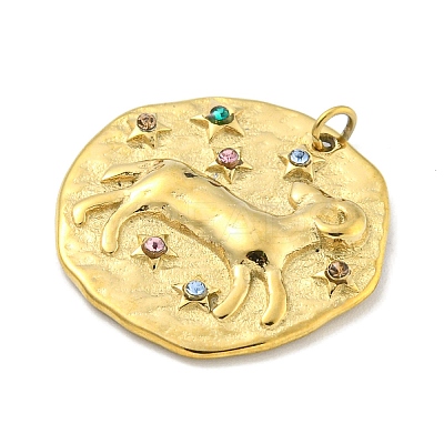 Real 18K Gold Plated PVD Vacuum Plating 304 Stainless Steel Pendants STAS-L278-003G-01-1