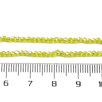 Transparent Electroplate Glass Beads Strands EGLA-H107-01A-AB11-1