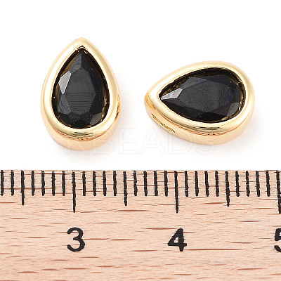 Brass Cubic Zirconia Beads KK-C051-60G-02-1