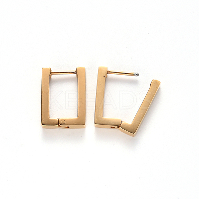 PVD Vacuum Plating 304 Stainless Steel Huggie Hoop Earrings STAS-S103-22G-1