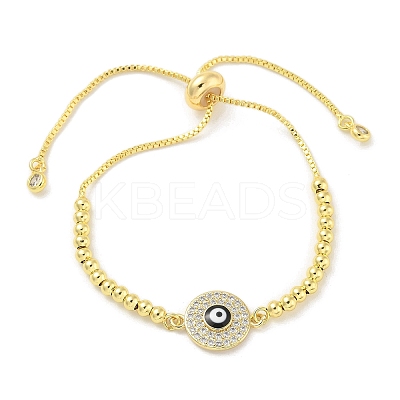 Brass Micro Pave Cubic Zirconia Slider Bracelets for Women BJEW-S158-08G-01-1