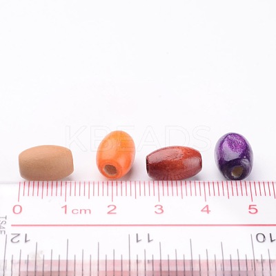Mixed Oval Natural Wooden Beads X-WOOD-W02KR-8x12mm-1