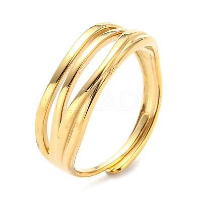 304 Stainless Steel Hollow Adjustable Ring for Women RJEW-C016-08G-1