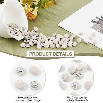 100Pcs 1-Hole Aluminum Buttons DIY-NB0007-77D-1