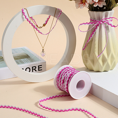 Two Tone Polyester Wavy Fringe Trim Ribbon OCOR-GF0003-97B-1