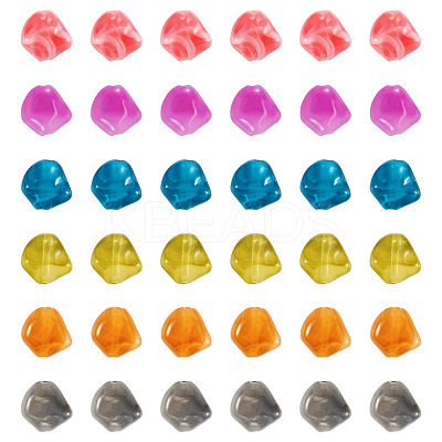 180Pcs 6 Colors Transparent Acrylic Beads OACR-TA0002-66-1