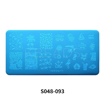 Non-Tarnish Stainless Steel Nail Art Stamping Plates X-MRMJ-S048-093-1