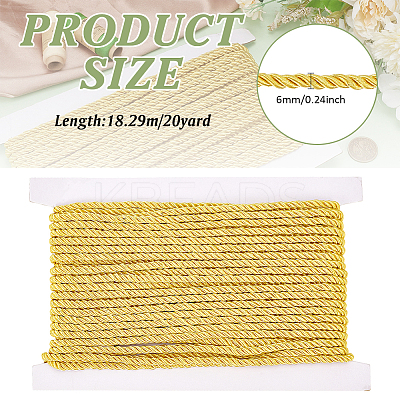 20 Yards 3-Ply Polyester Twisted Cord OCOR-WH0086-99A-01-1