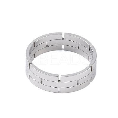 Non-Tarnish 304 Stainless Steel Chain Shape Finger Ring LS-RJEW-C084-01C-P-1