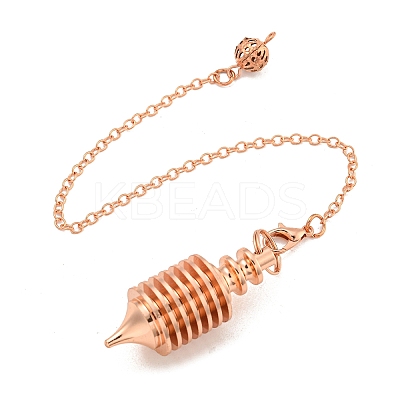 Rack Plating Brass Coil Dowsing Pendulums G-K338-26RG-1