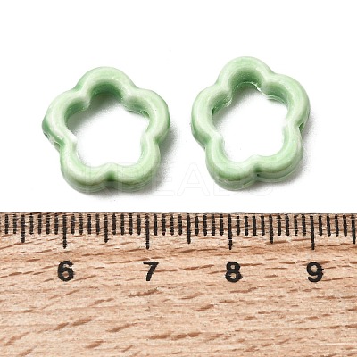 Flower Hollow Glazed Porcelain Bead Frame PORC-A034-09K-1