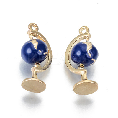 Light Gold Plated Alloy Enamel Pendants ENAM-T011-47KC-RS-1