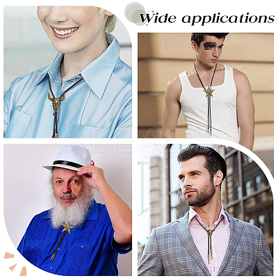 2Pcs 2 Styles Adjustable Vintage PU Leather Bolo Tie NJEW-GF0001-11-1