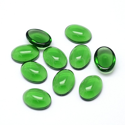 K9 Glass Cabochons Oval Flat Back Cabochons GGLA-L002D-04-1