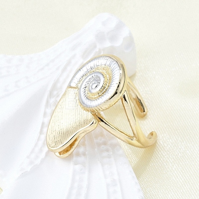 Brass Cuff Rings for Women RJEW-G347-09G-1