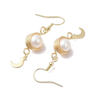 Natural Cultured Freshwater Pearl Dangle Earrings EJEW-JE05738-03-1