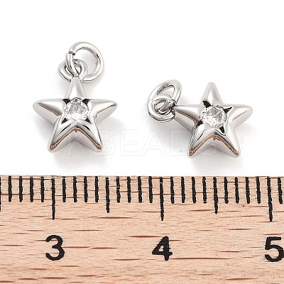 Brass with Cubic Zirconia Pendants KK-P271-38A-01P-1