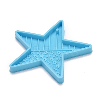 Star with USA Flag Pendant Silicone Molds DIY-M034-27-1