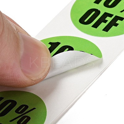 Percent Off Round Roll Stickers DIY-D078-01-1