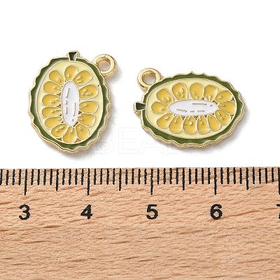 Fruit Alloy Enamel Charms PALLOY-S058-01LG-11-1