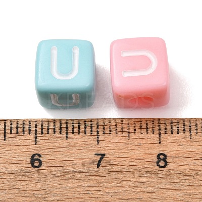 Opaque Acrylic European Beads AC-CBA7A73-01U-1
