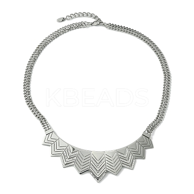
304 Stainless Steel Bib Necklaces NJEW-Q322-09P-1