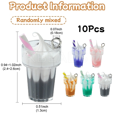 10Pcs Resin Pendants CRES-YW0002-45-1
