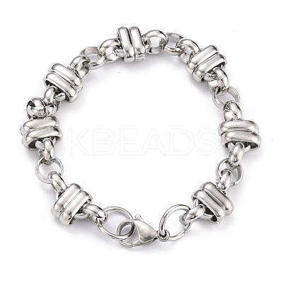 Tarnish Resistant 304 Stainless Steel Link Chain Bracelets BJEW-Z011-01P-1