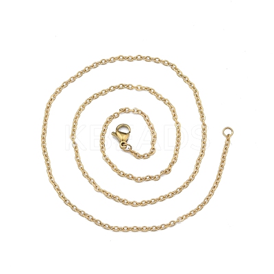 304 Stainless Steel Cable Chains Necklace for Men Women NJEW-N050-A02-G20-1
