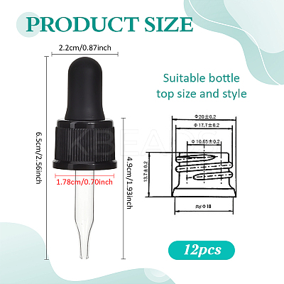 Glass Dropper Set Transfer Graduated Pipettes PH-TOOL-G011-13A-1