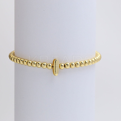 Brass Beaded Stretch Bracelets for Women FS-WG560D0-09-1
