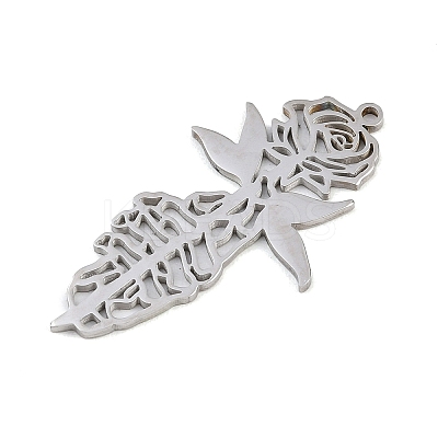 Hollow 304 Stainless Steel Pendants STAS-Z183-01P-1