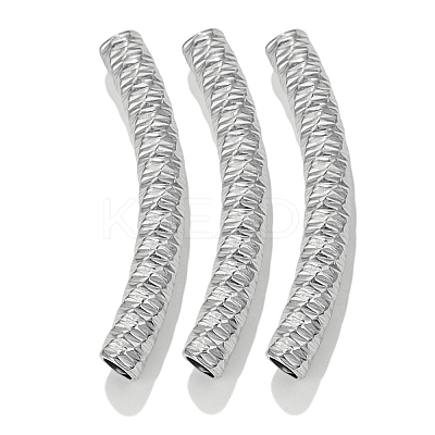 304 Stainless Steel Curved Tube Beads STAS-M071-03J-P-1