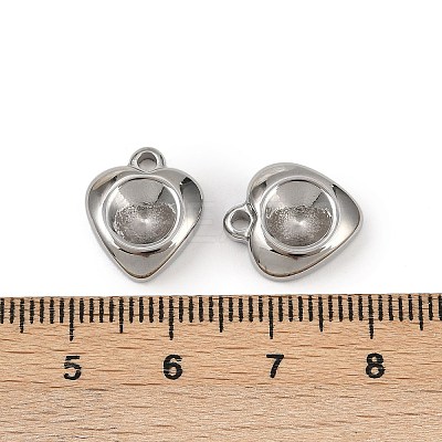 304 Stainless Steel Pendant Cabochon Settings STAS-L022-534P-1