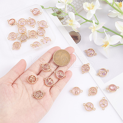 26pcs 13 styles Glass Connector Charms GLAA-PH0002-86-1