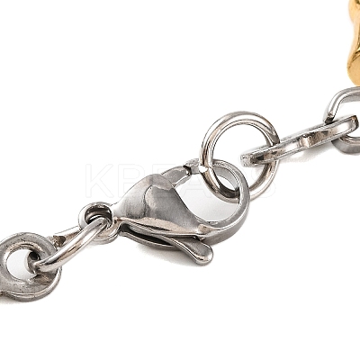 201 Stainless Steel Link Chain Bracelets BJEW-B078-128GP-1