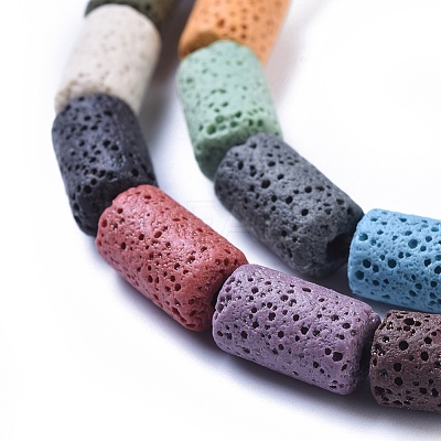 Natural Lava Rock Beads Strands G450-B13-1