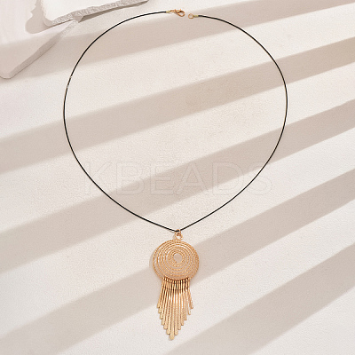 Elegant Zinc Alloy Tassel Pendant Long Necklaces for Street Party ZC8760-1