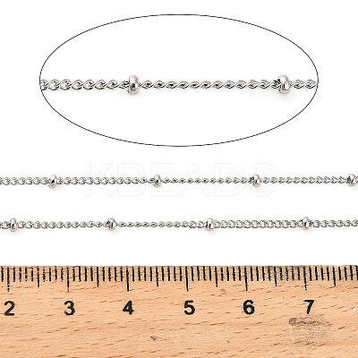 304 Stainless Steel Rondelle Beaded Satellite Chains CHS-G040-03P-1