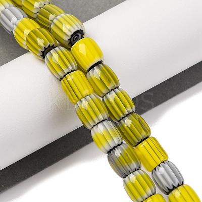 Handmade Lampwork Chevron Beads Strands LAMP-K041-01B-24-1