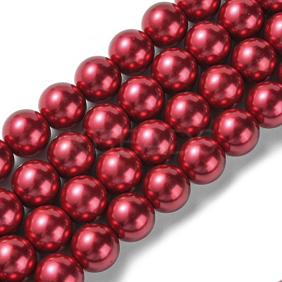 Eco-Friendly Glass Pearl Beads Strands LS-HY-A008-14mm-RB084-1